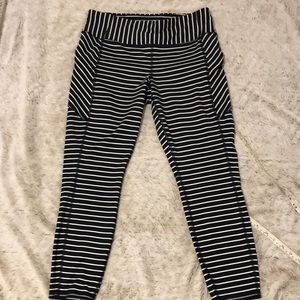 Athleta striped leggings size large